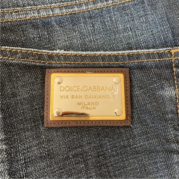 Dolce & Gabbana Women’s Dark Blue Slim Straight Jeans - Picture 2 of 6
